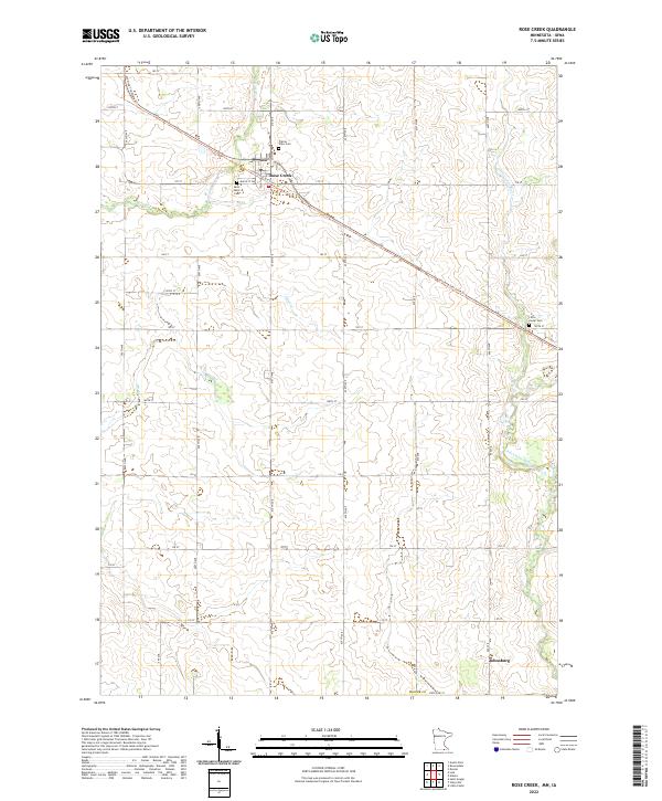 Rose Creek topographic map thumbnail