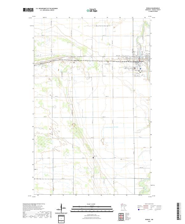 Roseau 2022 topographic map thumbnail