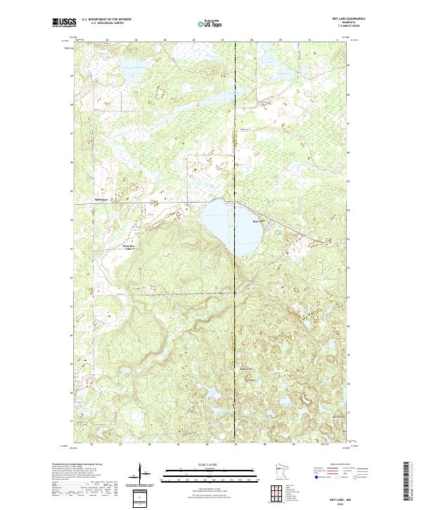 Roy Lake 2022 topographic map thumbnail