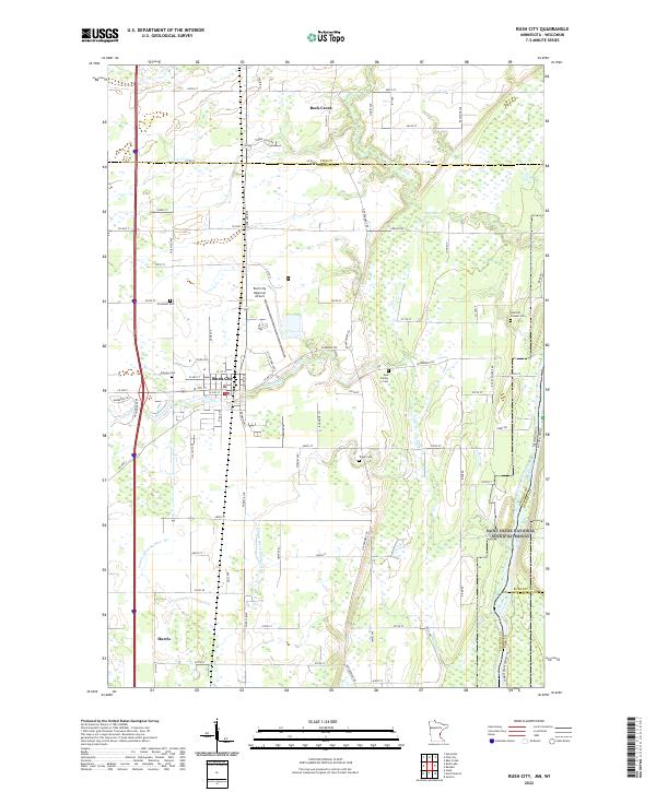 Rush City 2022 topographic map thumbnail