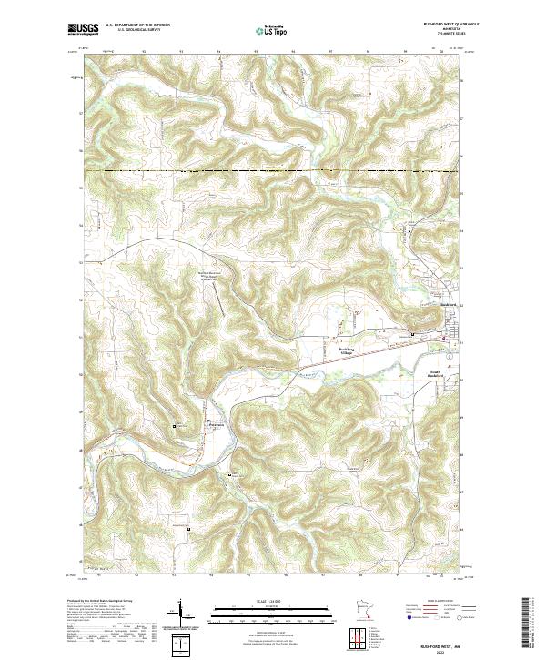 Rushford West 2022 topographic map thumbnail