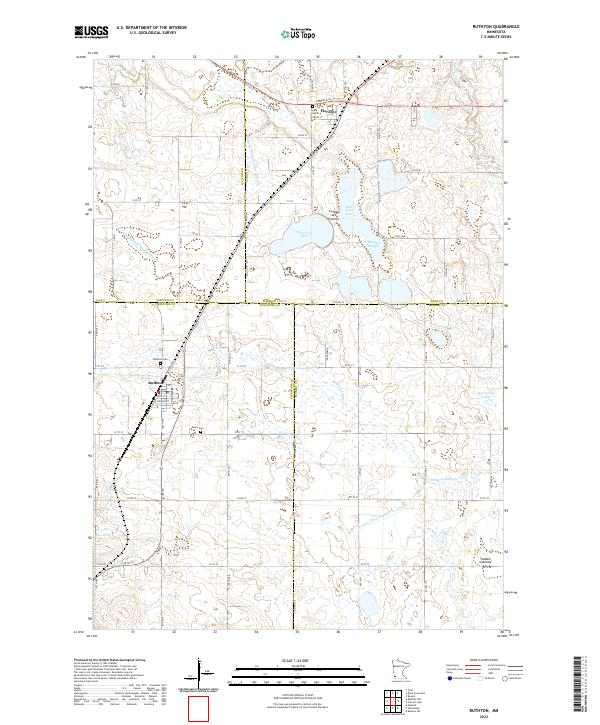 Ruthton 2022 topographic map thumbnail