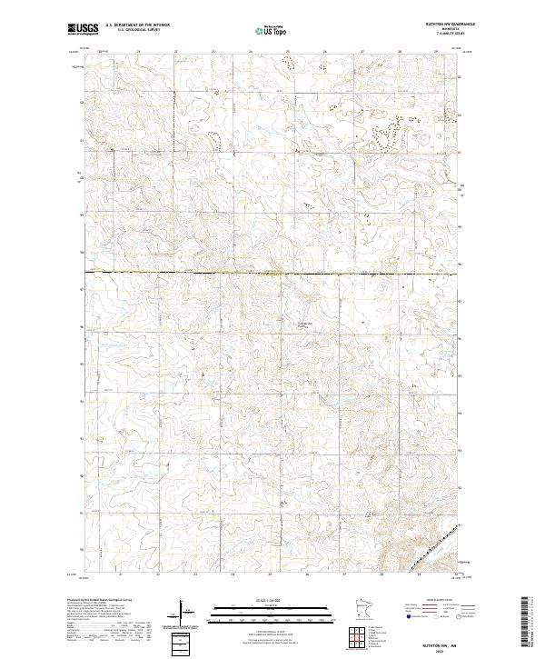 Ruthton NW topographic map thumbnail