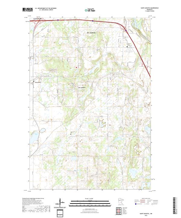 Saint Augusta topographic map thumbnail