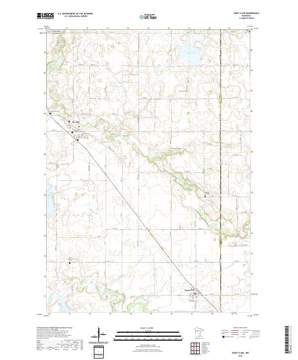 Saint Clair 2022 topographic map thumbnail