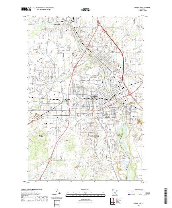 Saint Cloud 2022 topographic map thumbnail