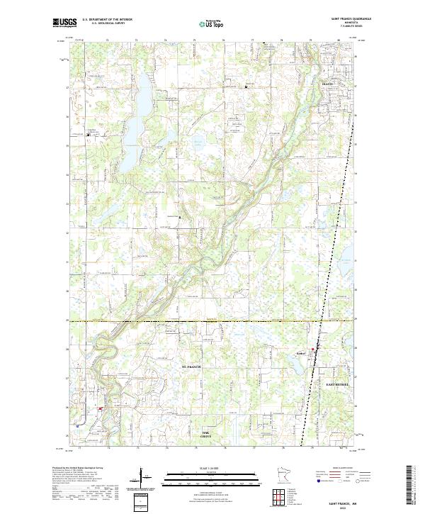 Saint Francis 2022 topographic map thumbnail