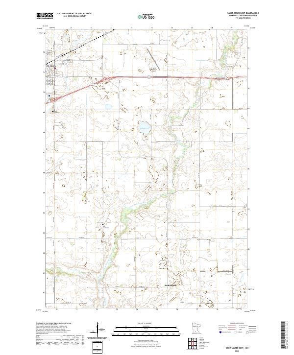 Saint James East topographic map thumbnail