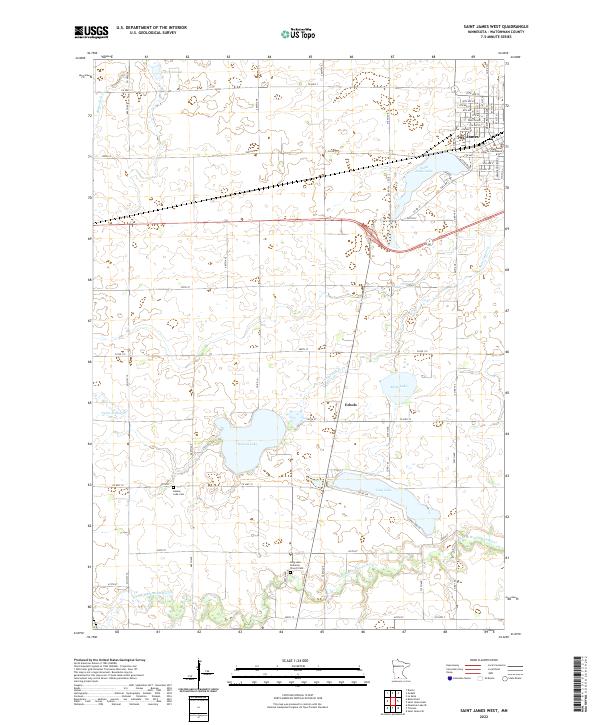 Saint James West topographic map thumbnail