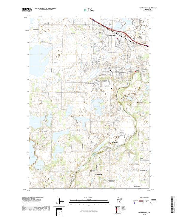 Saint Michael topographic map thumbnail