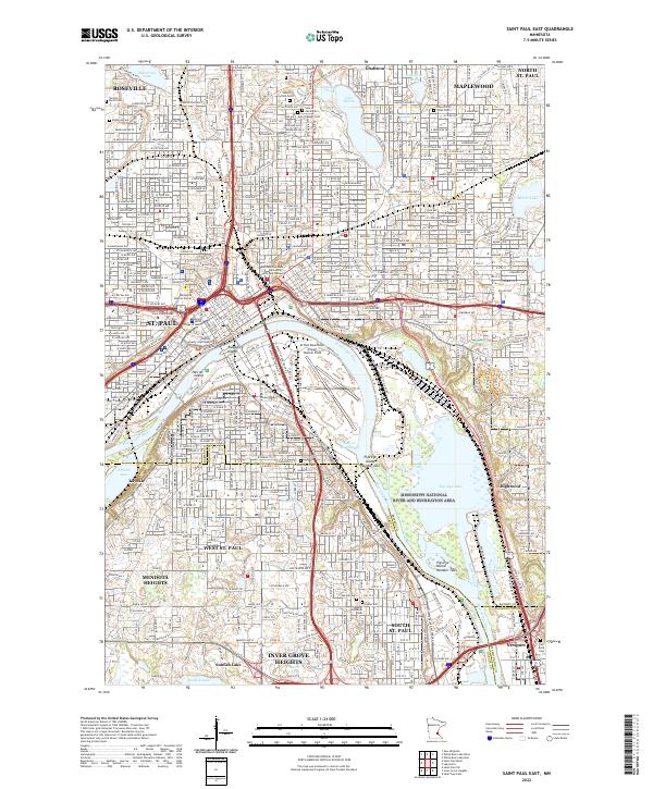 Saint Paul East topographic map thumbnail
