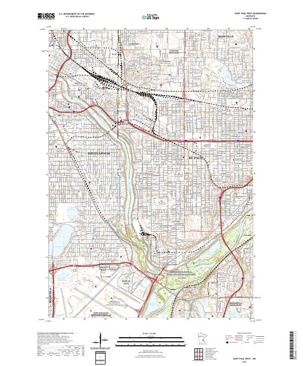 Saint Paul West topographic map thumbnail