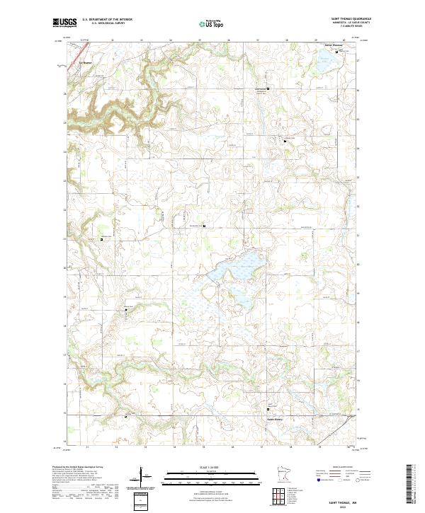 Saint Thomas 2022 topographic map thumbnail