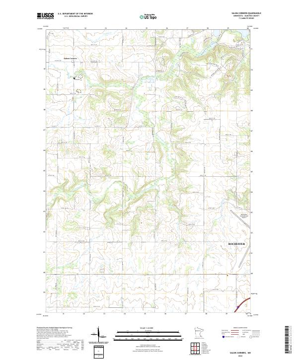 Salem Corners topographic map thumbnail