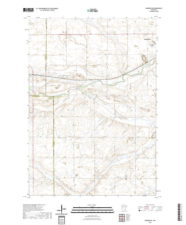 Sanborn NE topographic map thumbnail