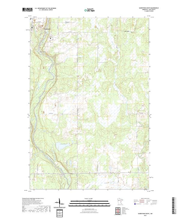 Sandstone South topographic map thumbnail