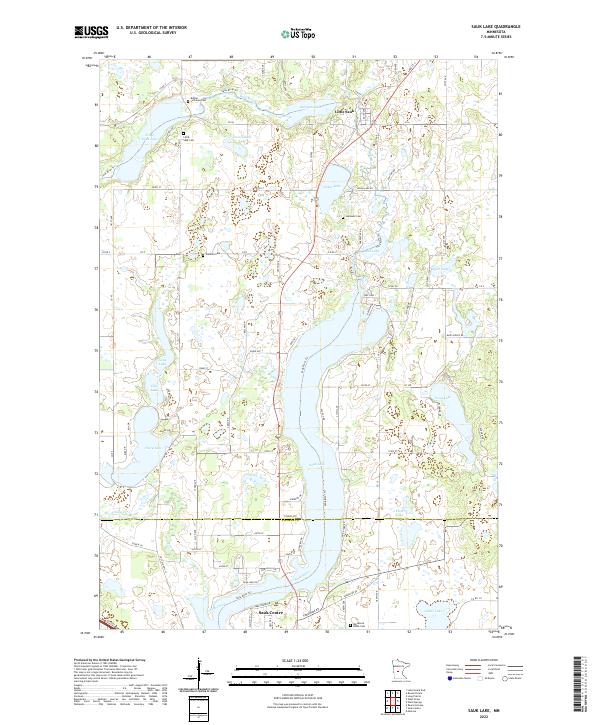 Sauk Lake topographic map thumbnail