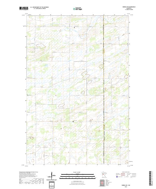 Sebeka SW 2022 topographic map thumbnail