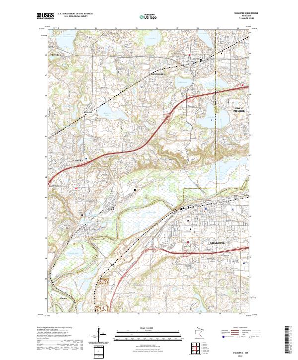 Shakopee 2022 topographic map thumbnail