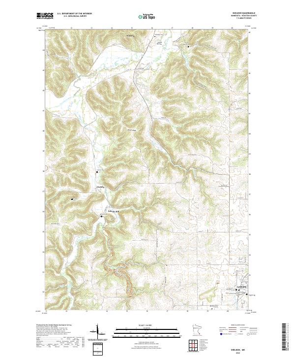 Sheldon 2022 topographic map thumbnail