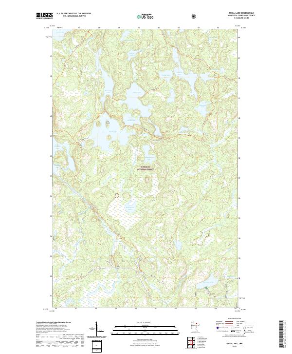 Shell Lake 2022 topographic map thumbnail
