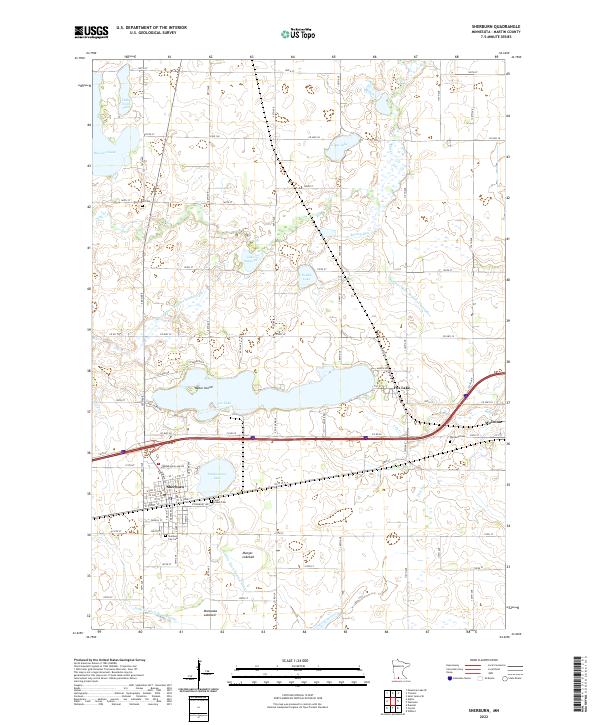 Sherburn 2022 topographic map thumbnail
