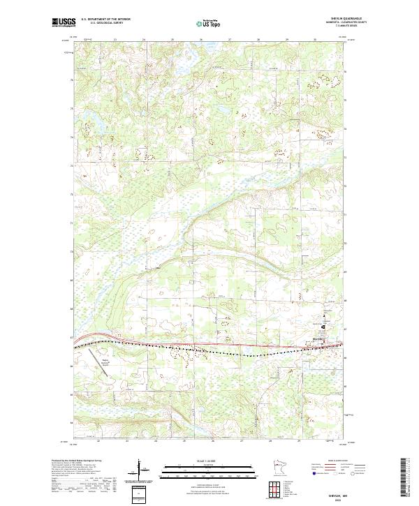 Shevlin topographic map thumbnail