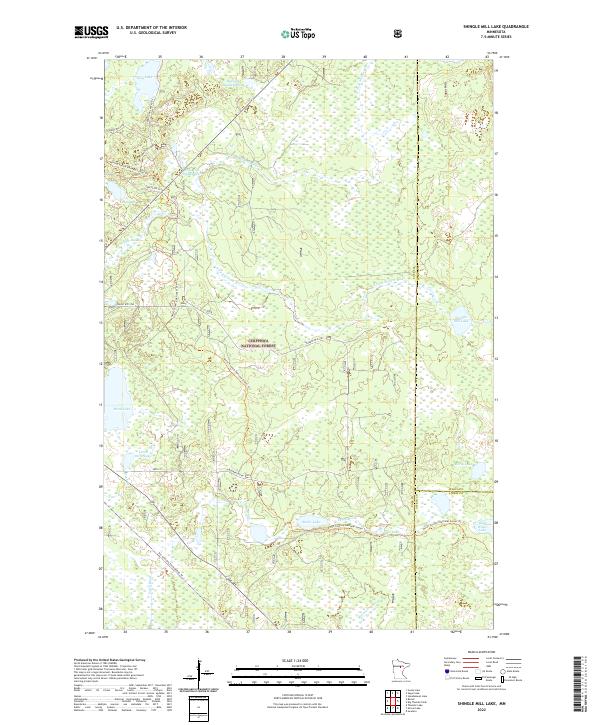 Shingle Mill Lake 2022 topographic map thumbnail