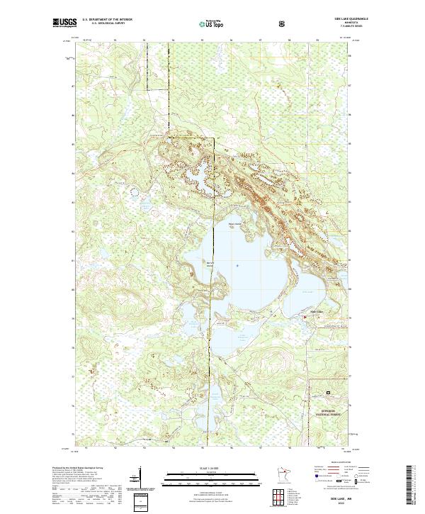 Side Lake 2022 topographic map thumbnail