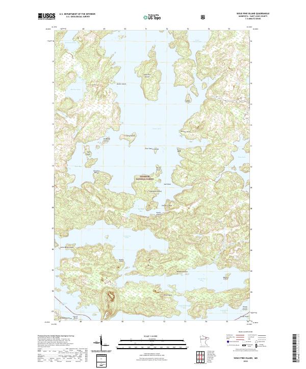 Sioux Pine Island 2022 topographic map thumbnail