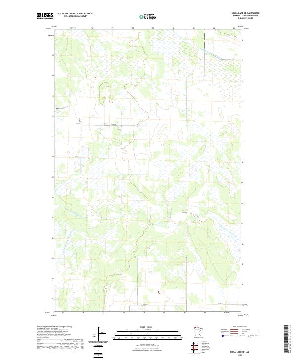 Skull Lake SE topographic map thumbnail