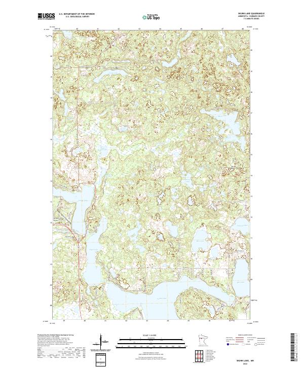 Skunk Lake 2022 topographic map thumbnail