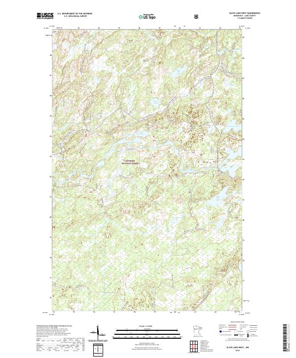 Slate Lake West topographic map thumbnail