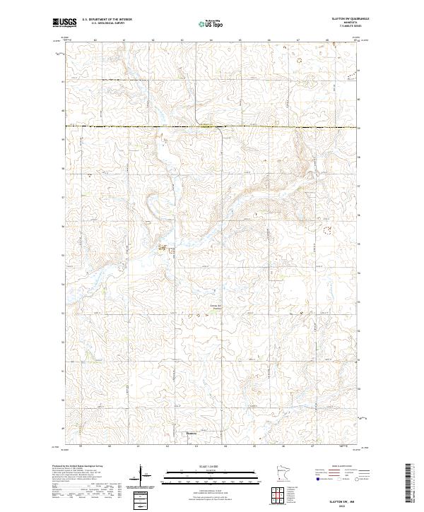 Slayton SW topographic map thumbnail
