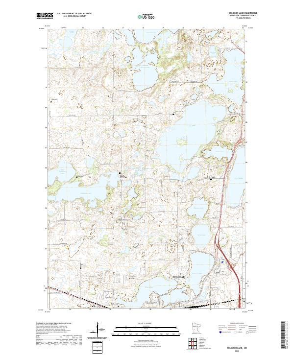 Solomon Lake 2022 topographic map thumbnail