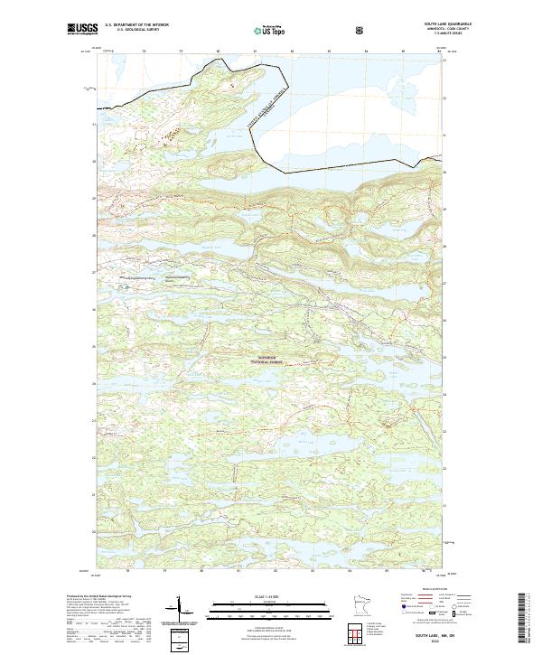 South Lake 2022 topographic map thumbnail