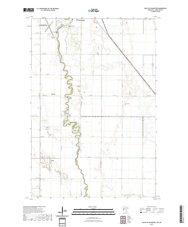 South of Wahpeton topographic map thumbnail