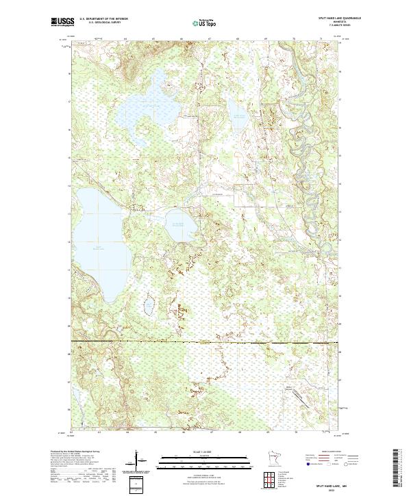 Split Hand Lake 2022 topographic map thumbnail