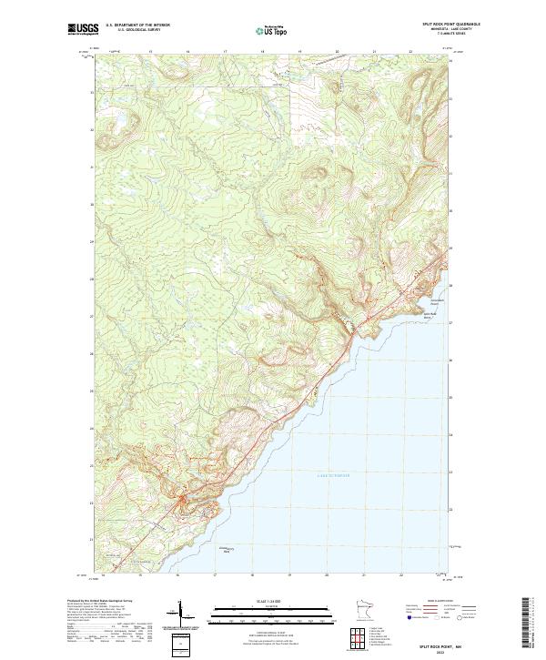 Split Rock Point 2022 topographic map thumbnail