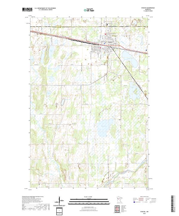 Staples 2022 topographic map thumbnail