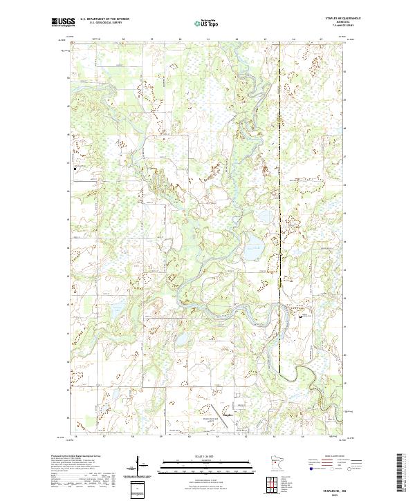 Staples NE 2022 topographic map thumbnail