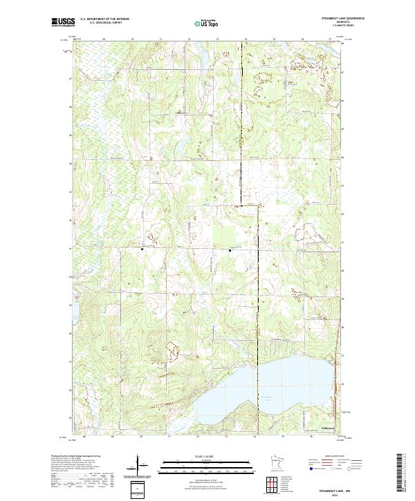 Steamboat Lake 2022 topographic map thumbnail