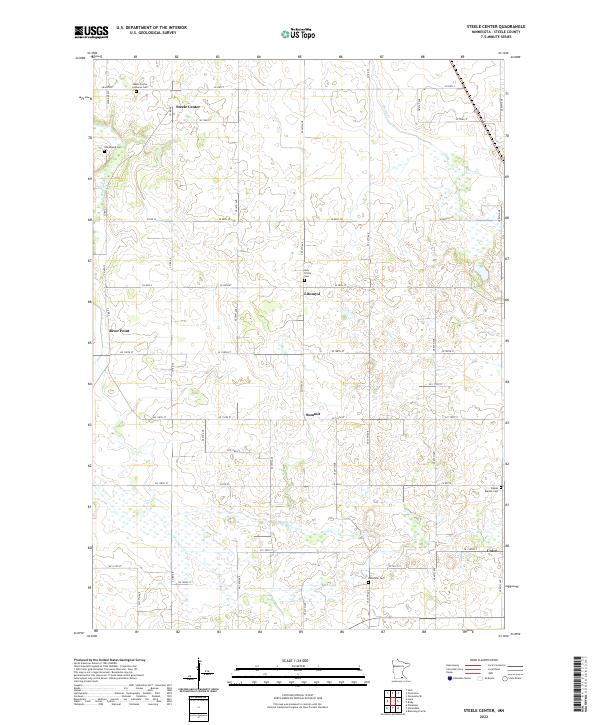 Steele Center 2022 topographic map thumbnail