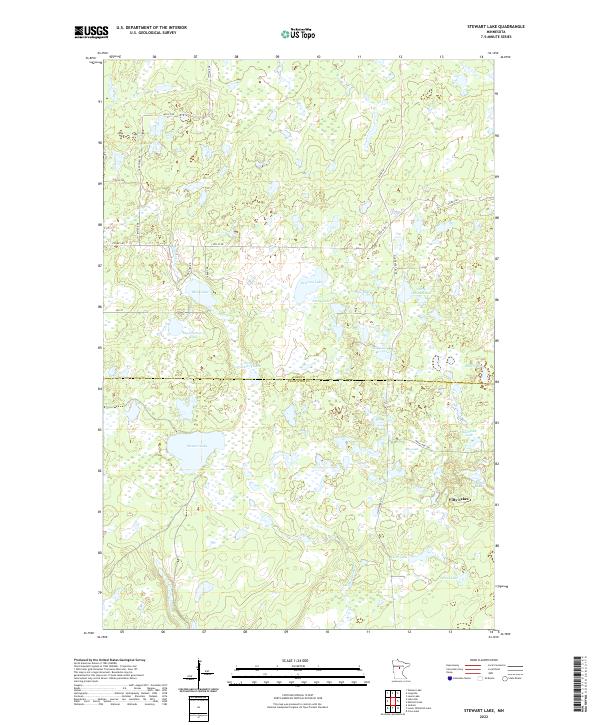 Stewart Lake 2022 topographic map thumbnail