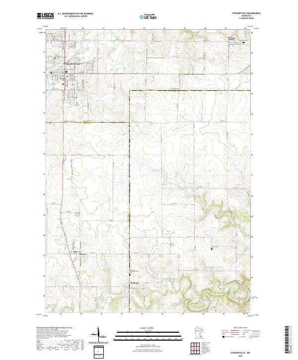 Stewartville 2022 topographic map thumbnail