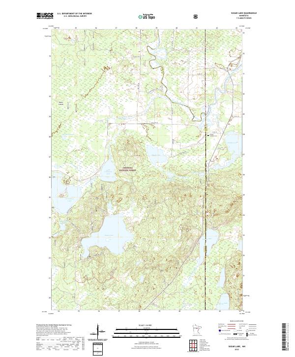 Sugar Lake 2022 topographic map thumbnail