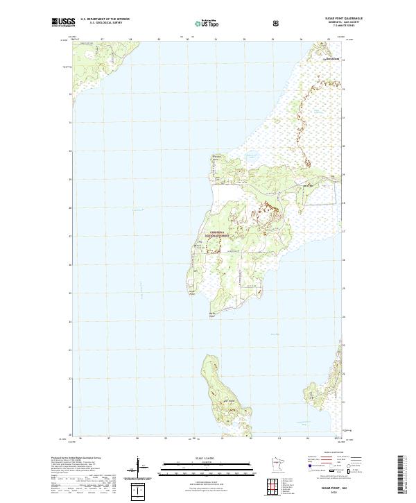 Sugar Point 2022 topographic map thumbnail