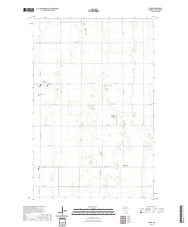 Tabor 2022 topographic map thumbnail