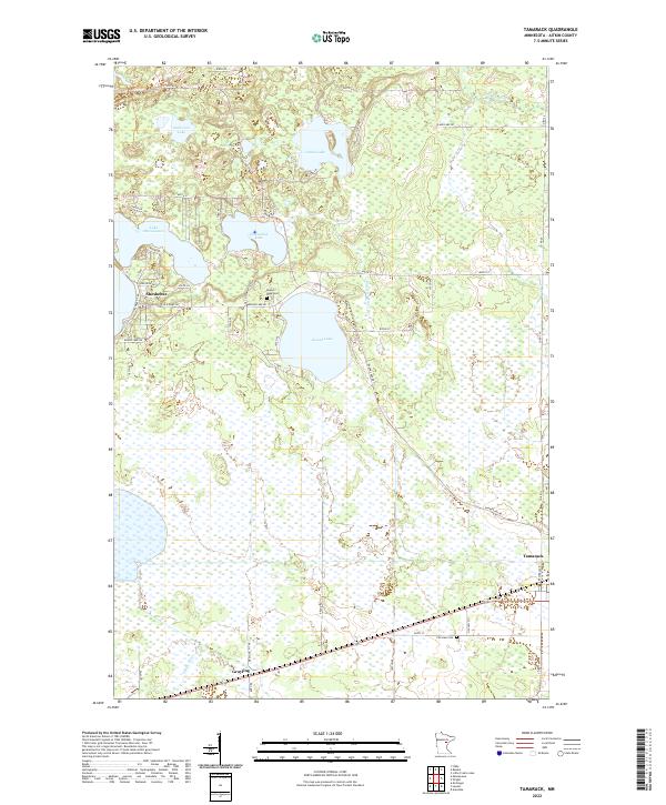 Tamarack 2022 topographic map thumbnail