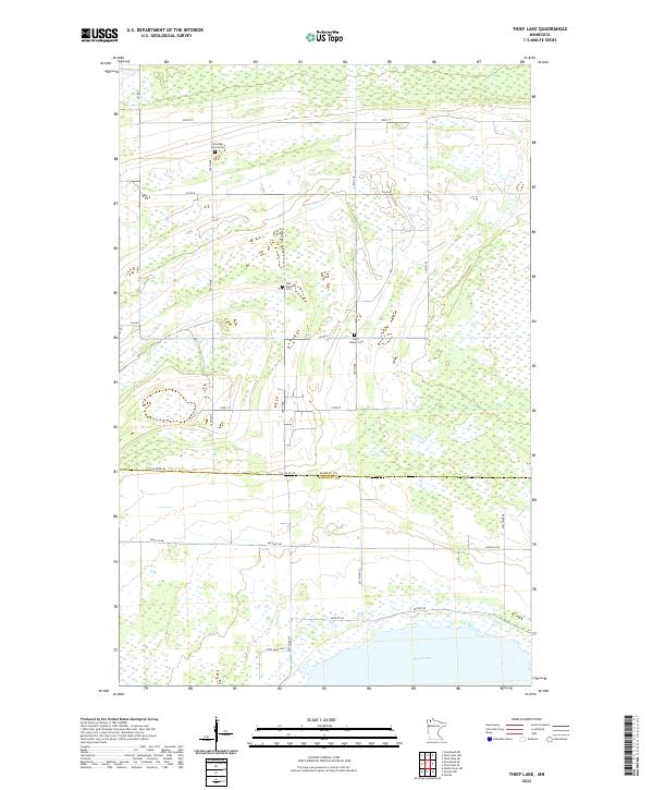Thief Lake 2022 topographic map thumbnail
